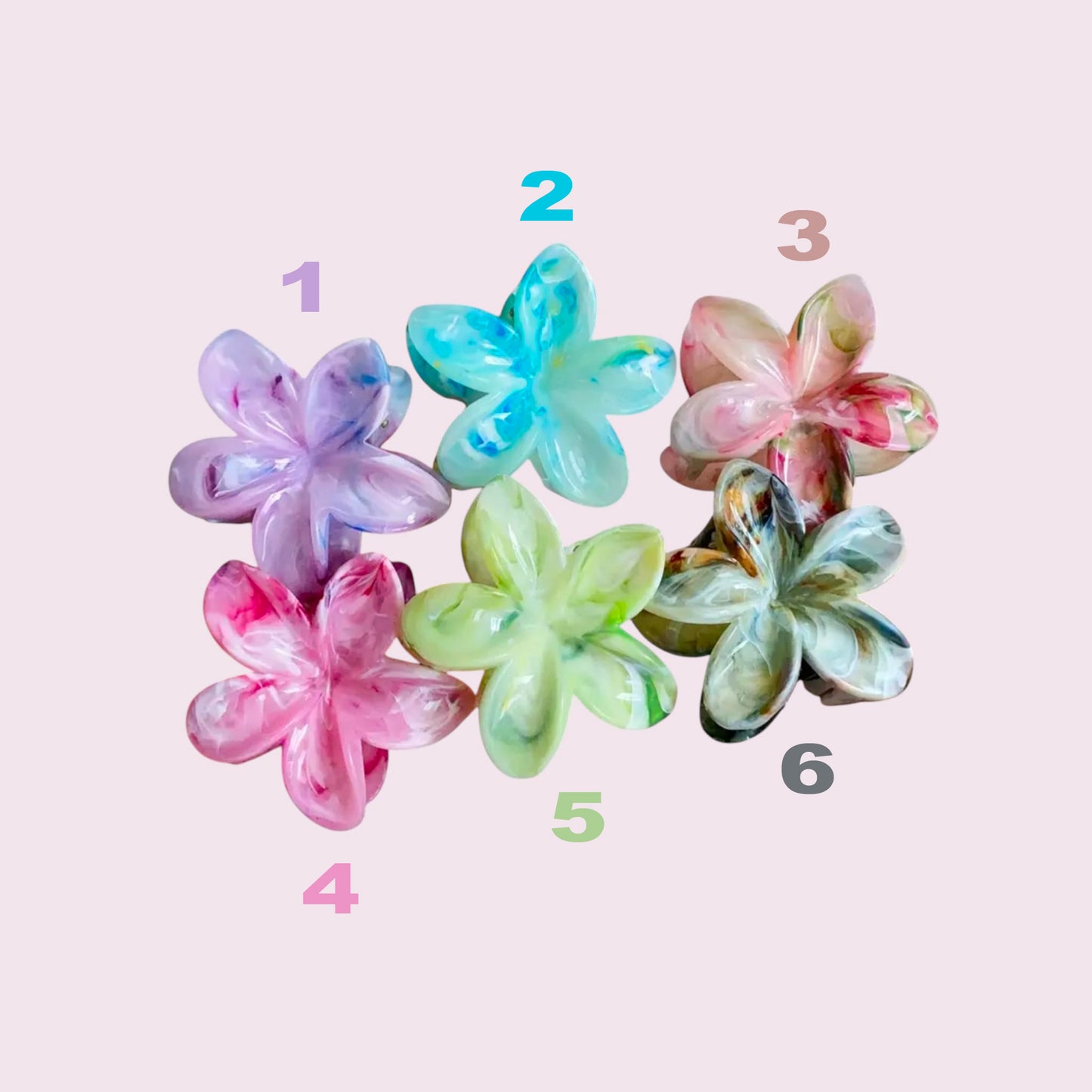 Clip capelli fiore hawaiano